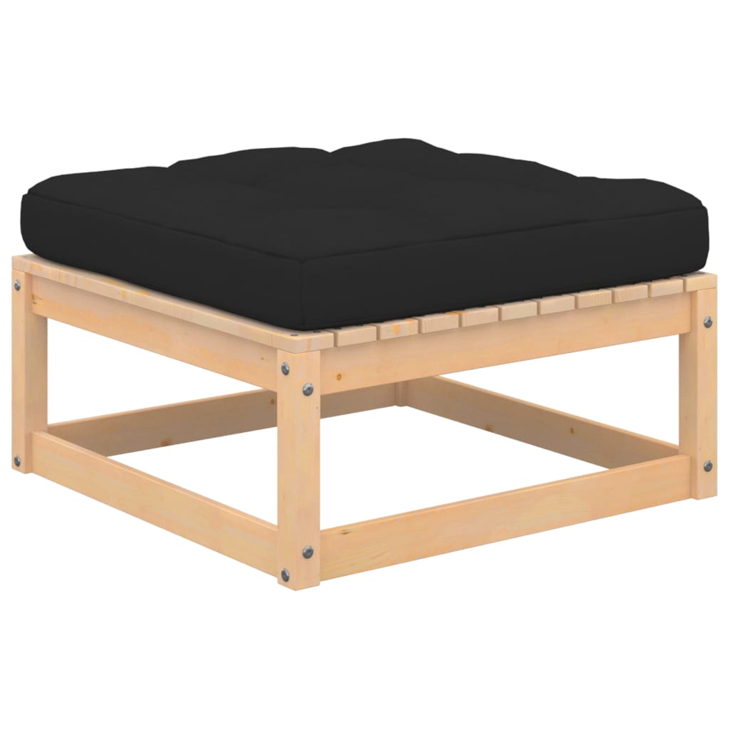 5-tlg. Garten-Lounge-Set mit Kissen Kiefer Massivholz